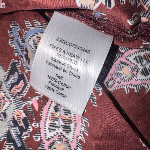 NWT women’s VERONICA BEARD paisley Hopkins Printed Long Sleeve Ruffle Blouse sz6 - Picture 10 of 10